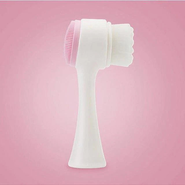 Double-Sided Skin Care Facial Brush for Exfoliation and Cleansing
